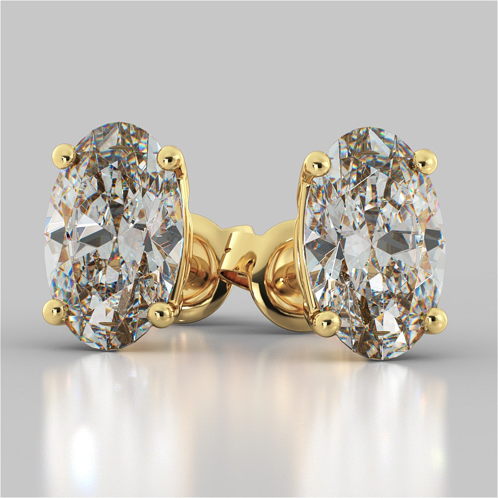 Oval Cut Stud Earrings
