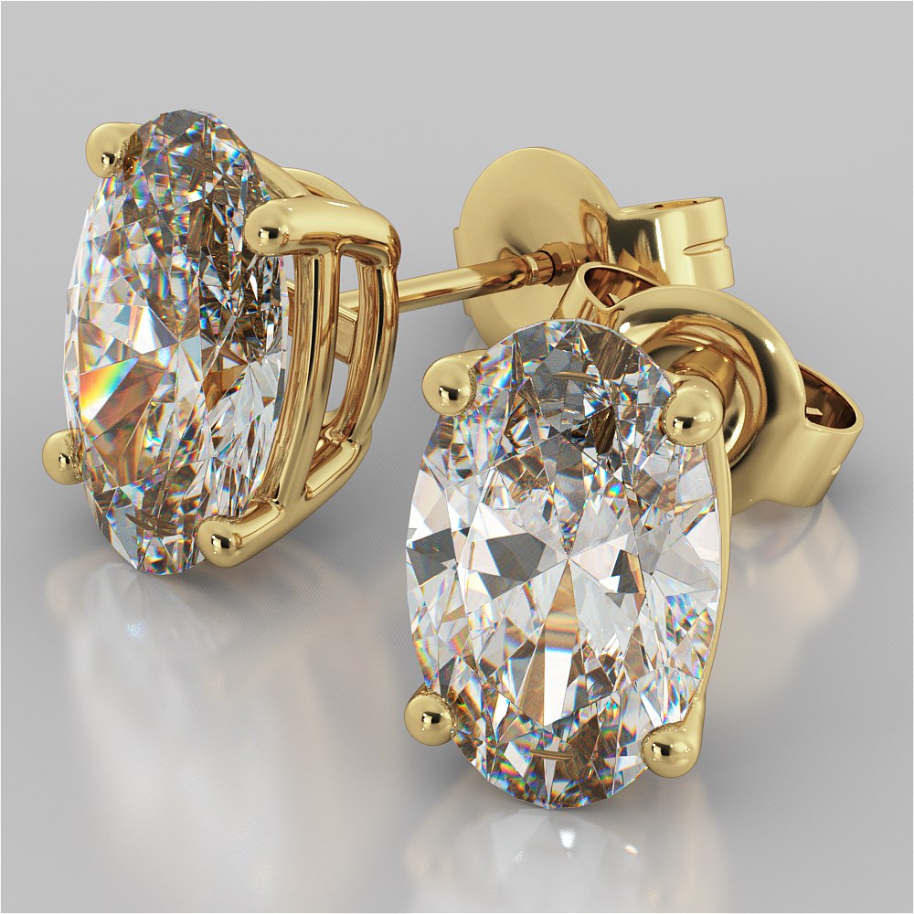 Oval Cut Stud Earrings