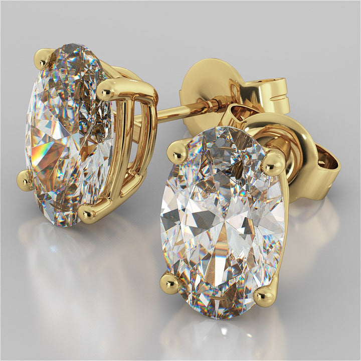 Oval Cut Stud Earrings