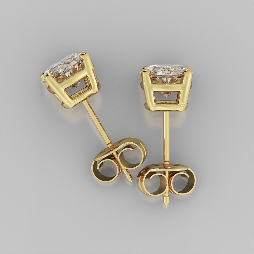 Oval Cut Stud Earrings