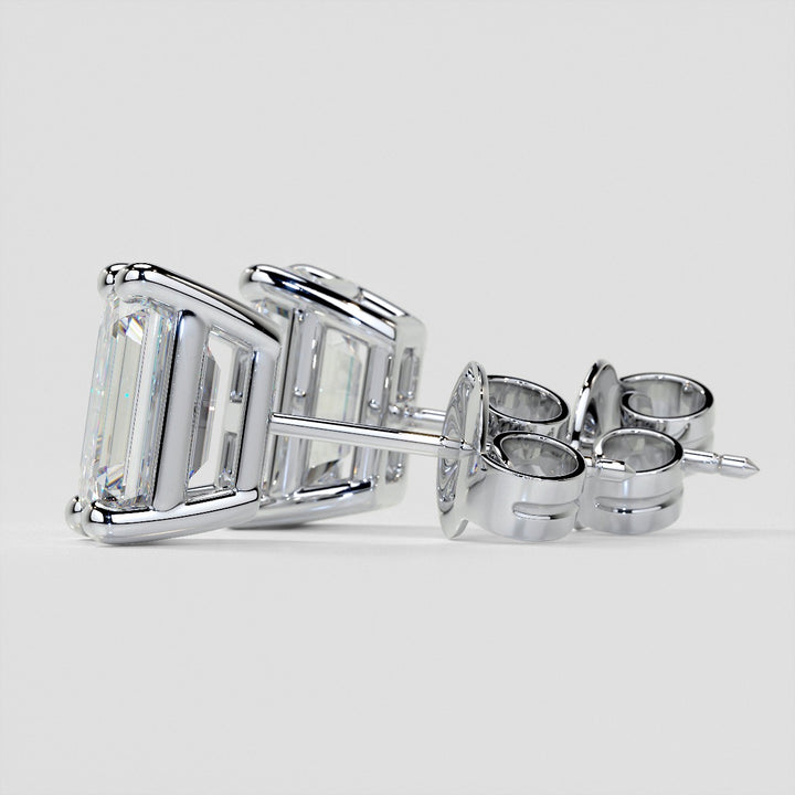 Lab Grown Diamond Emerald Cut Stud Earrings