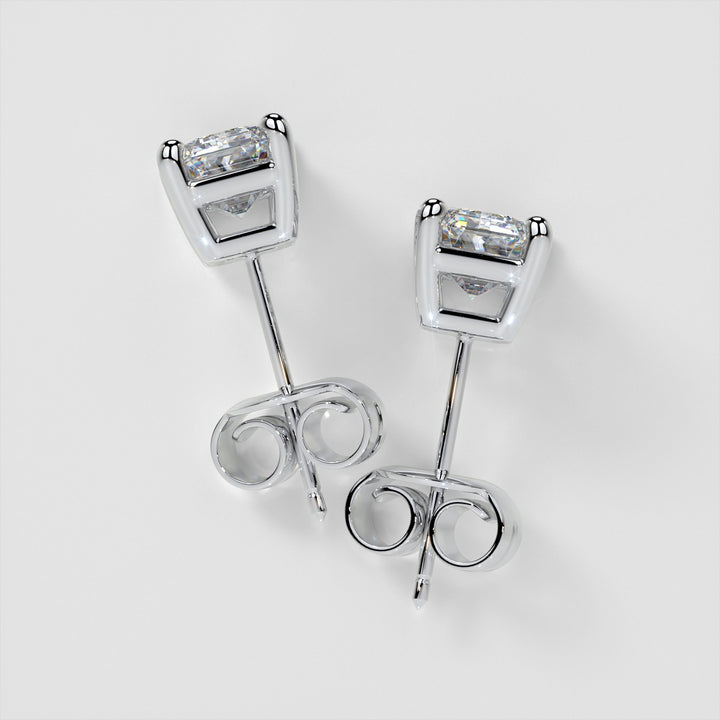 Emerald Cut Stud Earrings