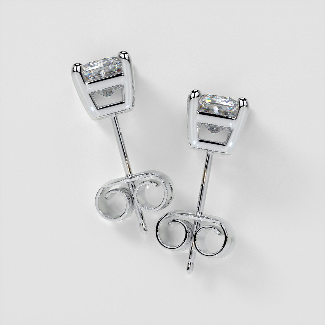 Lab Grown Diamond Emerald Cut Stud Earrings