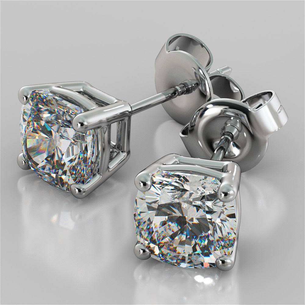 Cushion Cut Stud Earrings