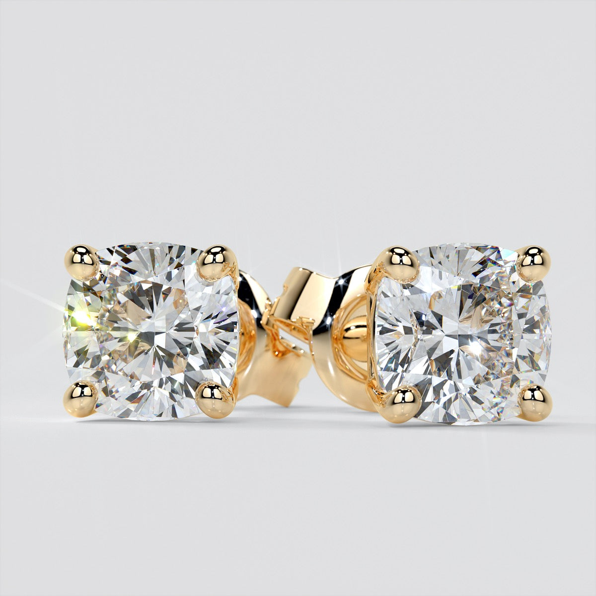 Cushion Cut Stud Earrings
