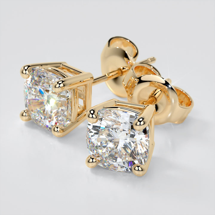 Cushion Cut Stud Earrings