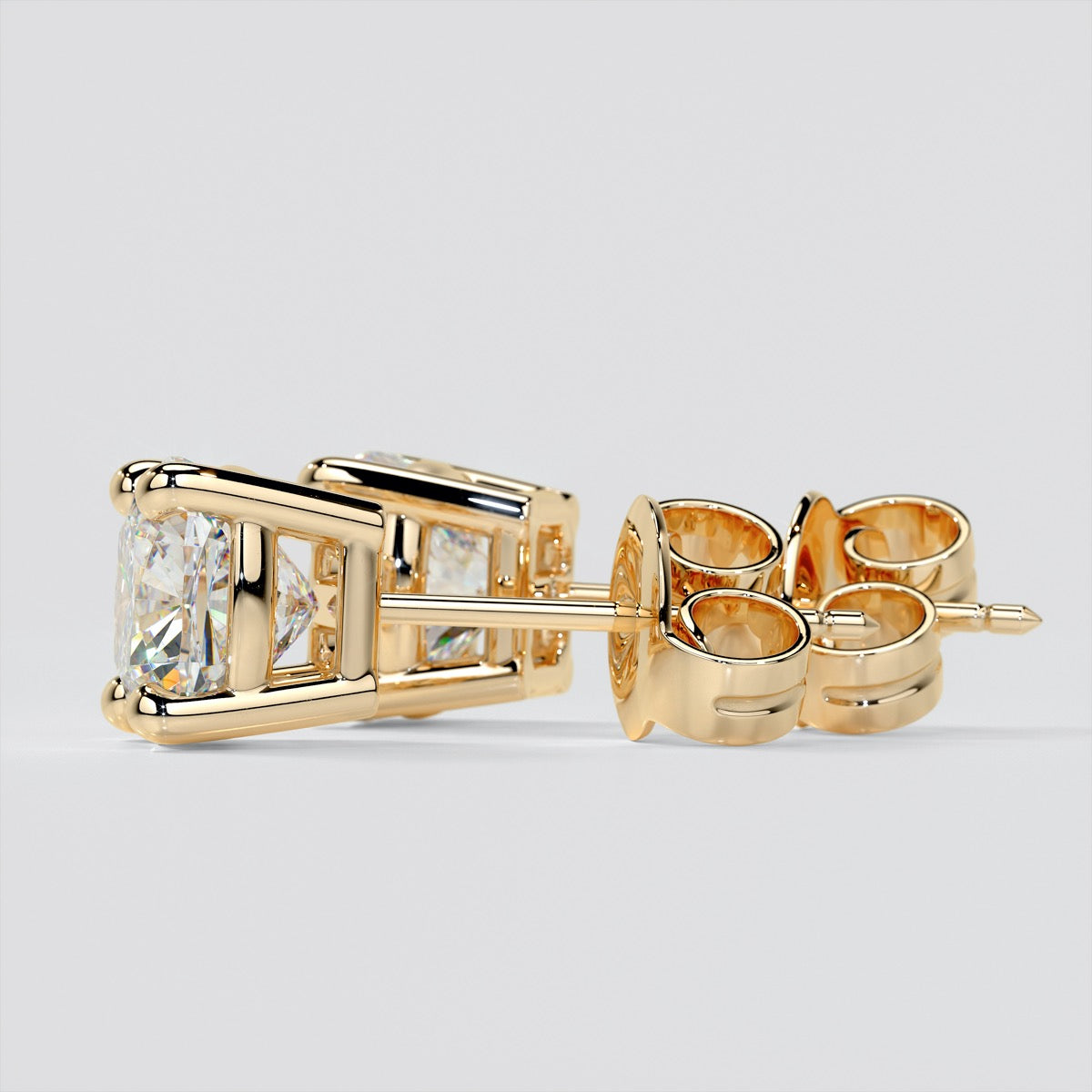 Lab Grown Diamond Cushion Cut Stud Earrings