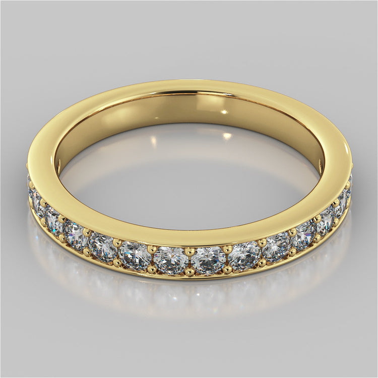 Oval Cut Cathedral Style Channel Engagement Ring With Accents