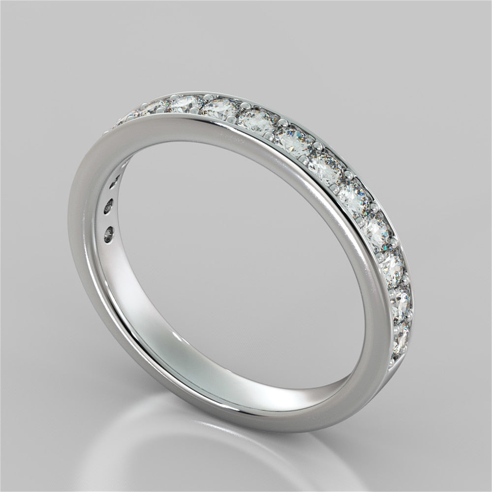Asscher Cut Cathedral Style Channel Engagement Ring With Accents