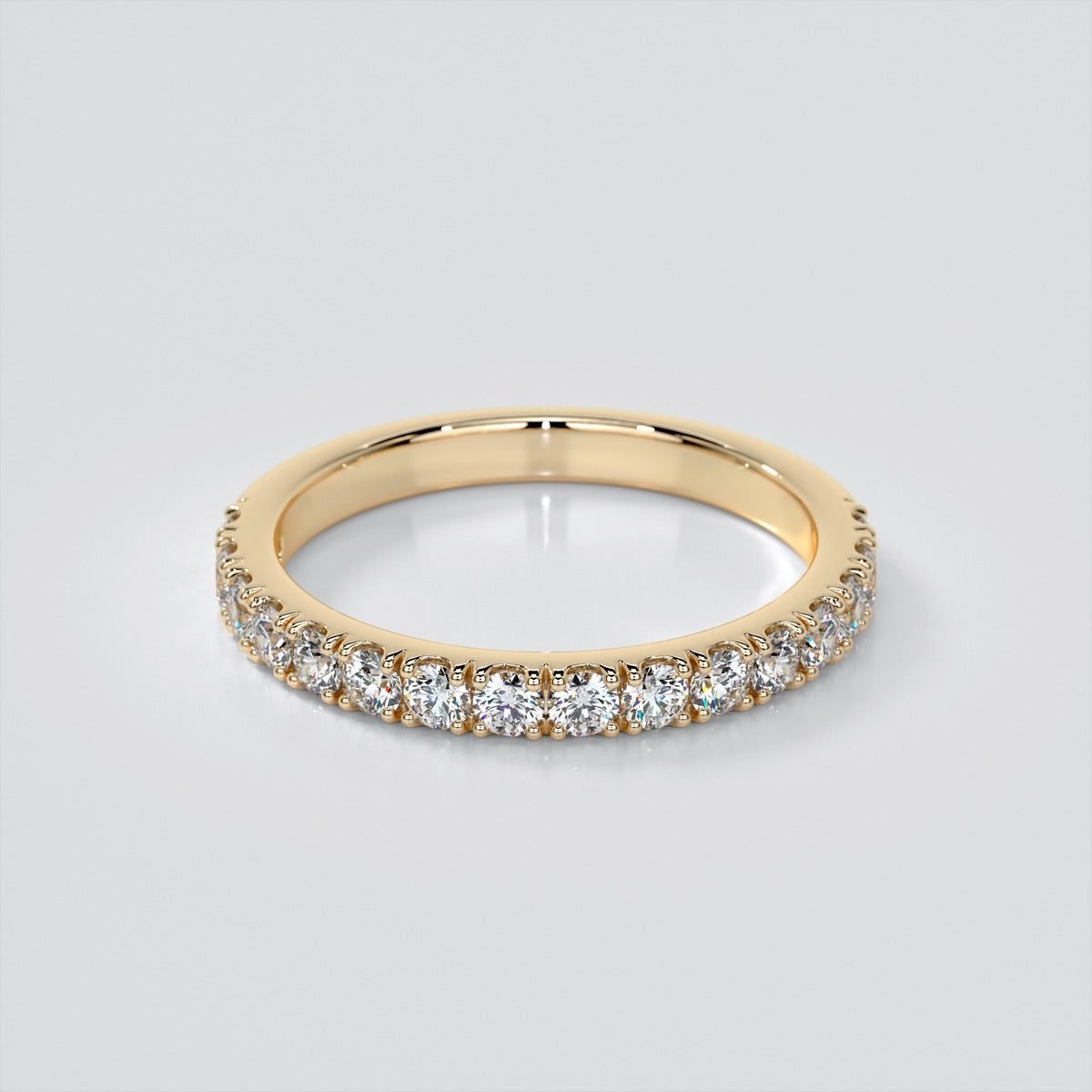 Lab grown Diamond Cushion Cut Cathedral Scallop Style Engagement Ring With Accents