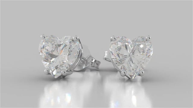 Heart Shape Stud Earrings