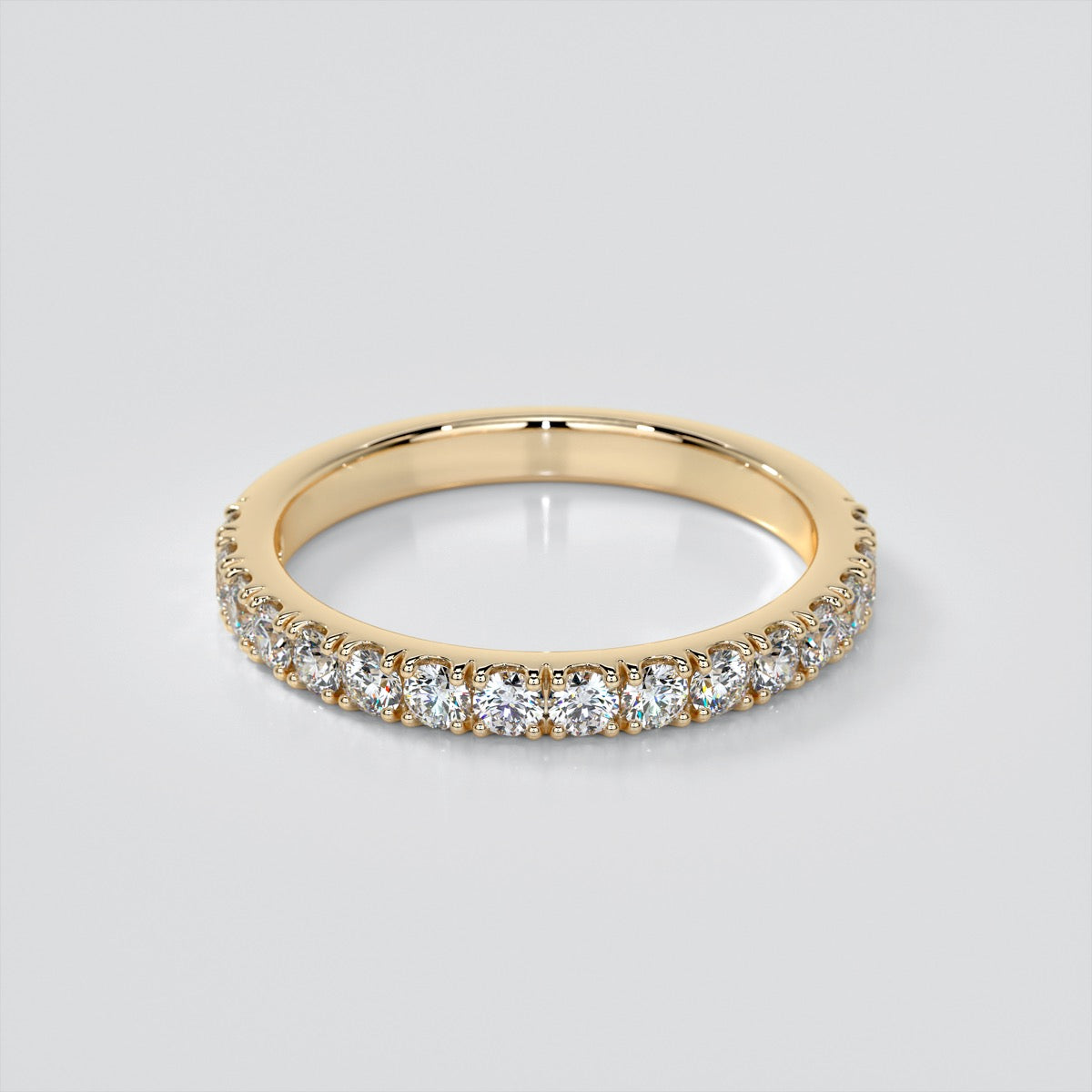 Lab Grown Diamond Princess Cut Cathedral Scallop Style Engagement Ring With Accents