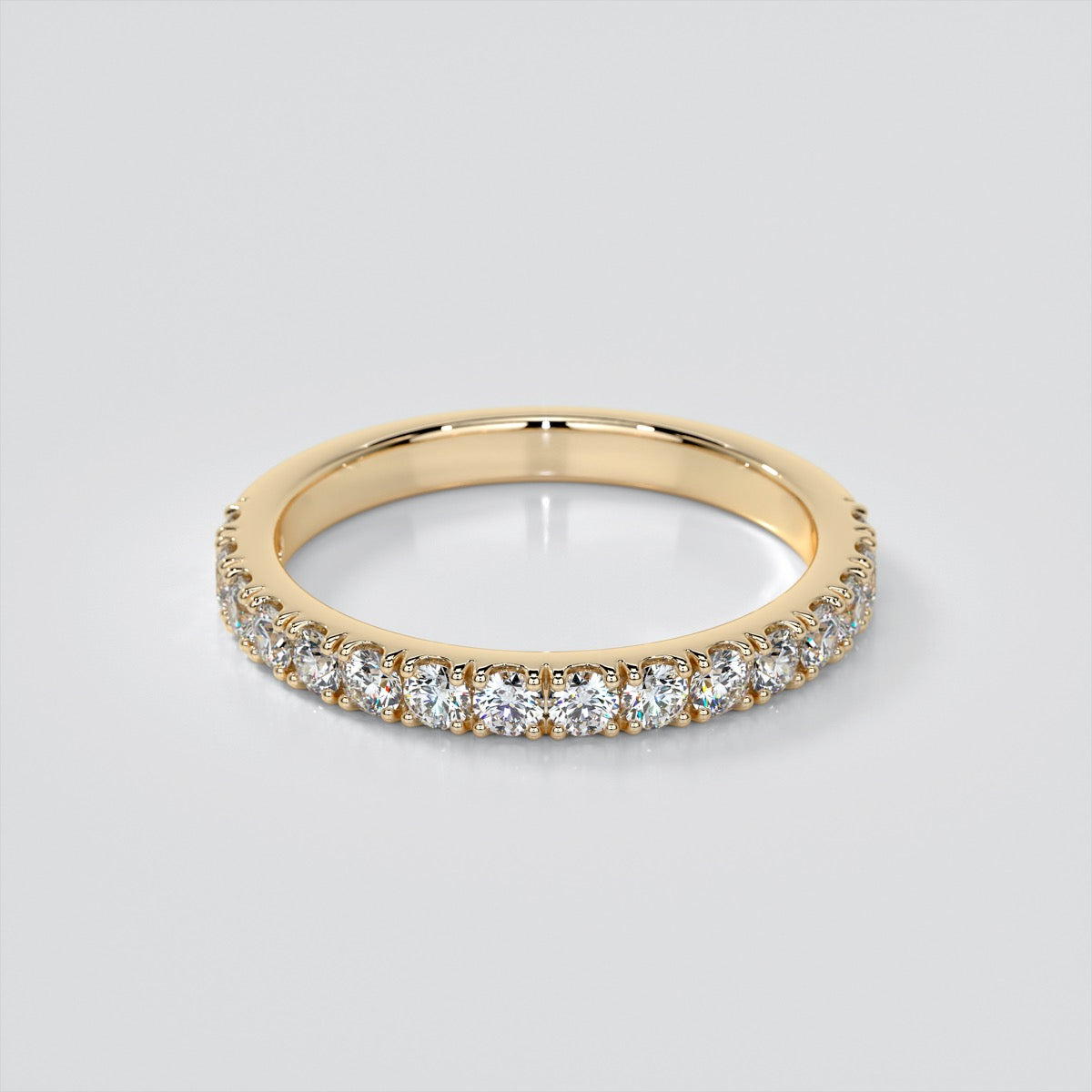 3.0Ct Lab Grown Diamond Emerald Cut Cathedral Scallop Style Engagement Ring With Accents VS1 - E Color