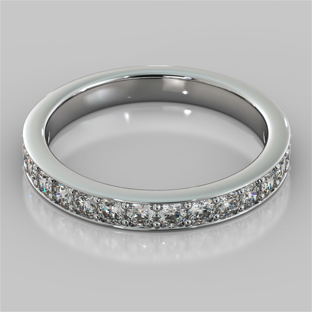 Radiant Cut Cathedral Style Channel-set Engagement Ring With Accents