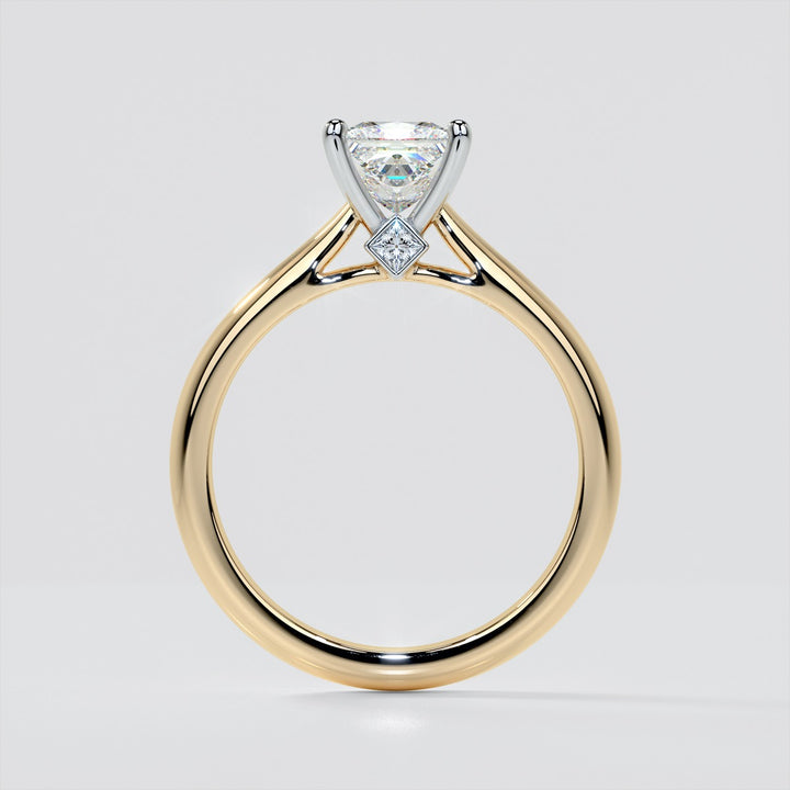 Princess Cut Cathedral Wedding Set With Accents