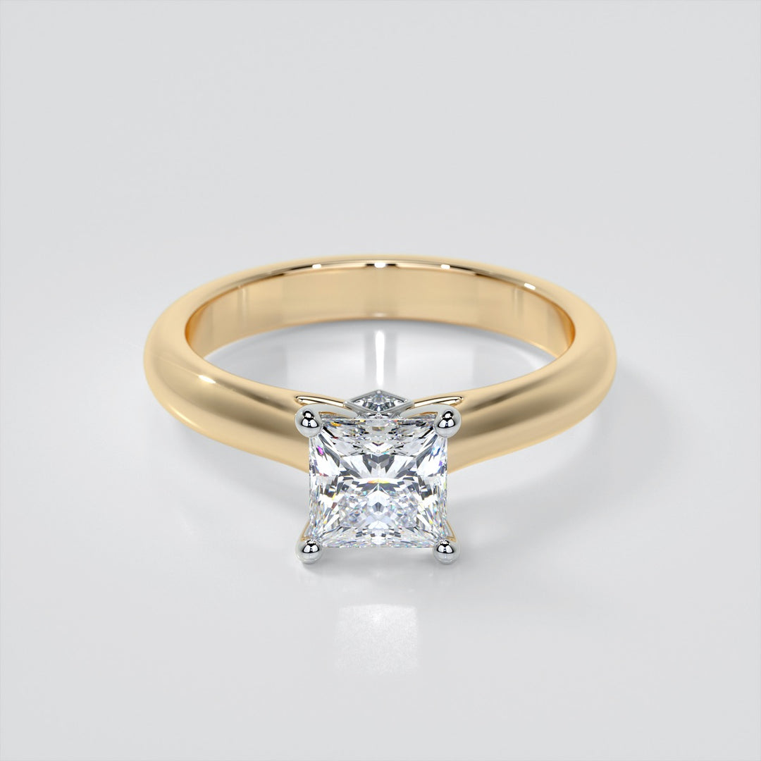 Princess Cut Cathedral Wedding Set With Accents