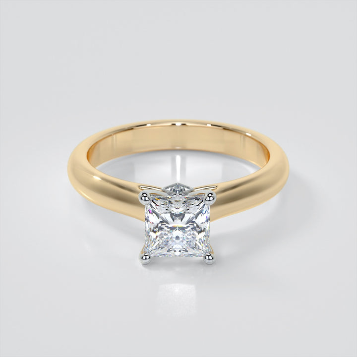 Princess Cut Cathedral Wedding Set With Accents