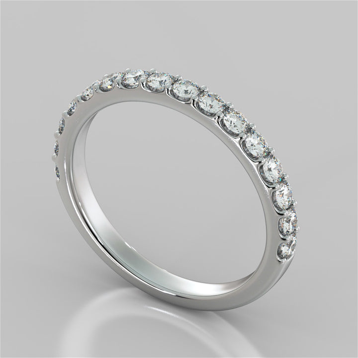 Round Cut Cathedral Style Wedding Set With Side Accents