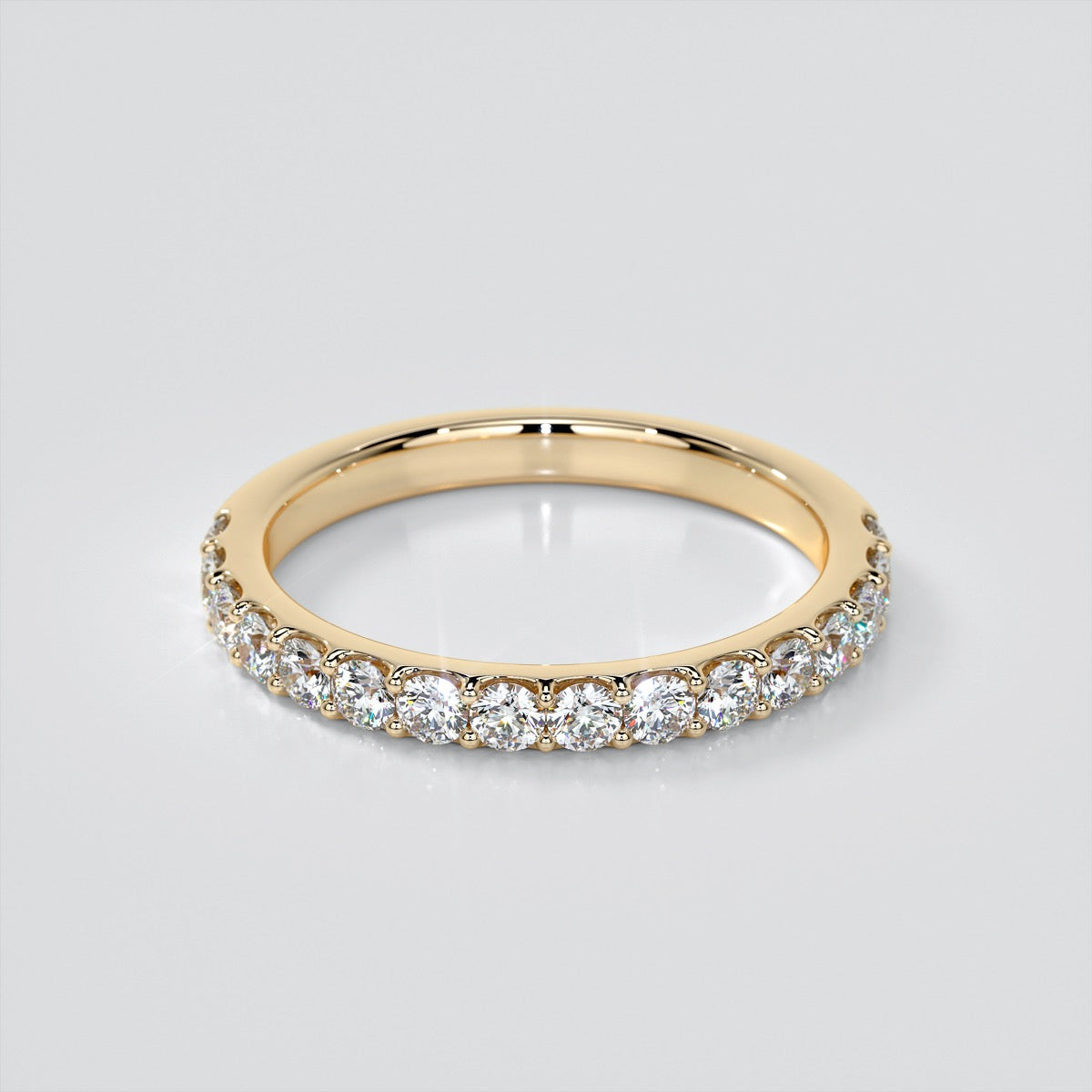 Round Cut Accented Cathedral Style Wedding Set With 2 Matching bands