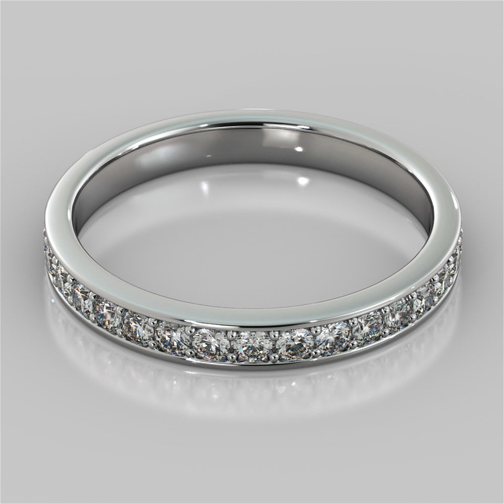 Princess Cut Accented Cathedral Wedding Set