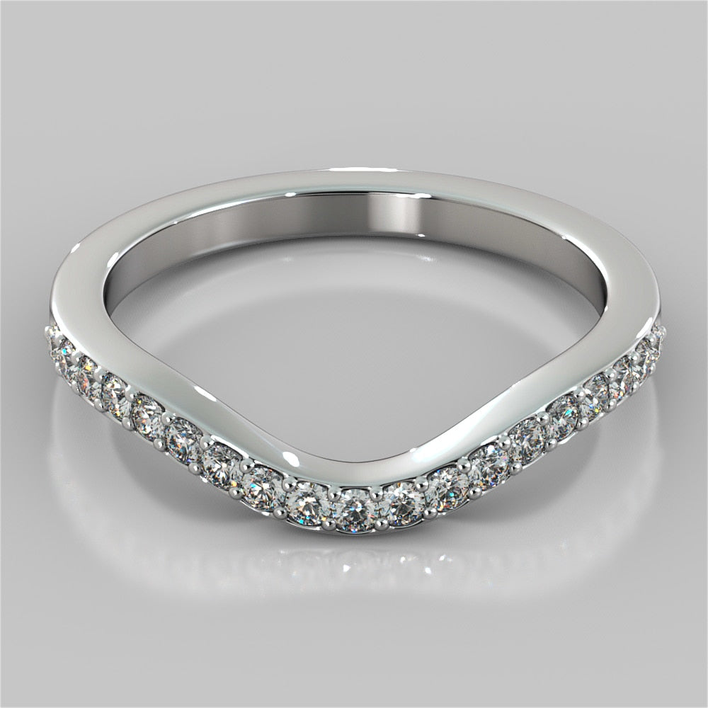 Round Cut Contoured Wedding Band