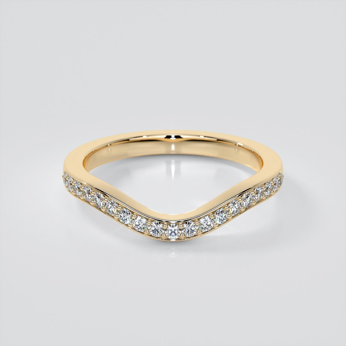 Round Cut Flower Design Wedding Set With Accents