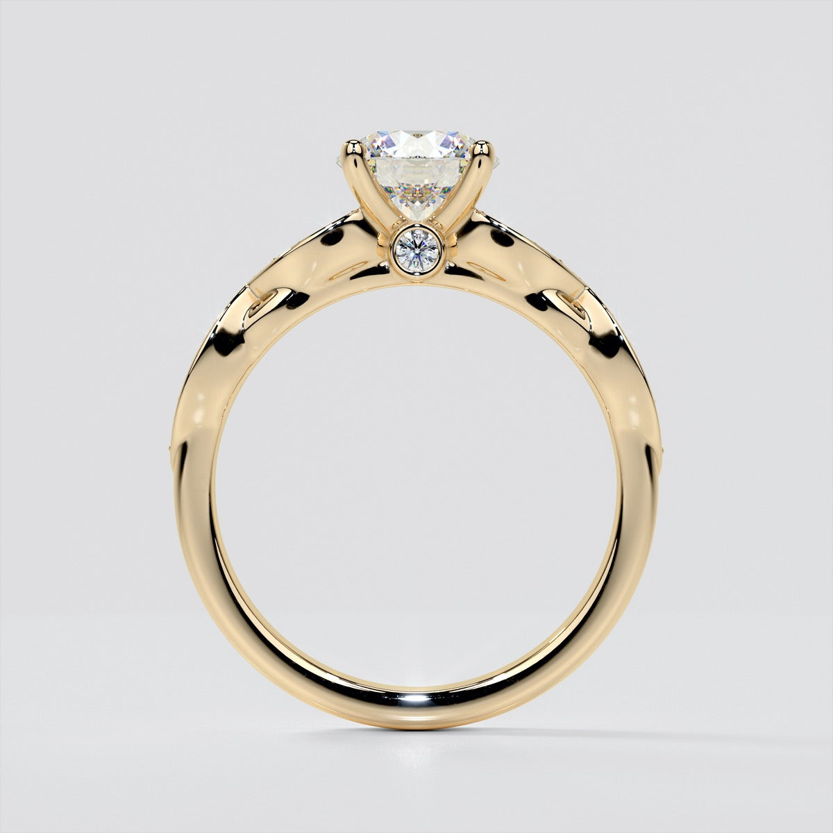 Lab Grown Diamond Round Cut Infinity Design Engagement Ring