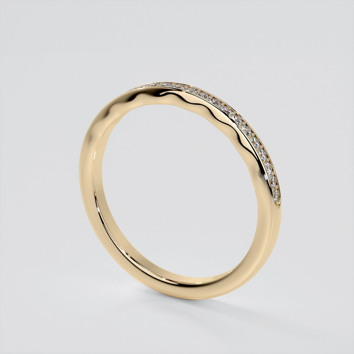 Round Cut Infinity Design Wedding Set With Accents