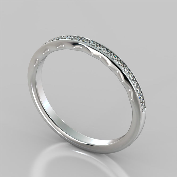 Round Cut Infinity Design Wedding Set With Accents