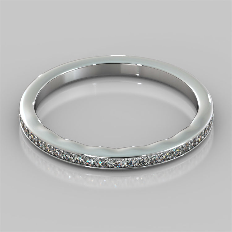 Round Cut Infinity Design Wedding Set With Accents