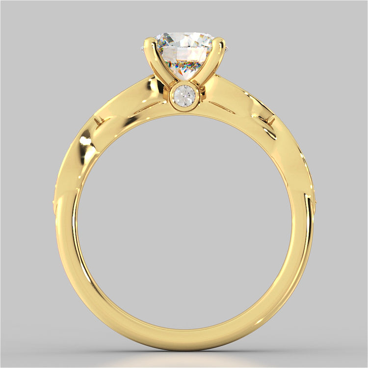 Lab Grown Diamond Round Cut Infinity Design Engagement Ring