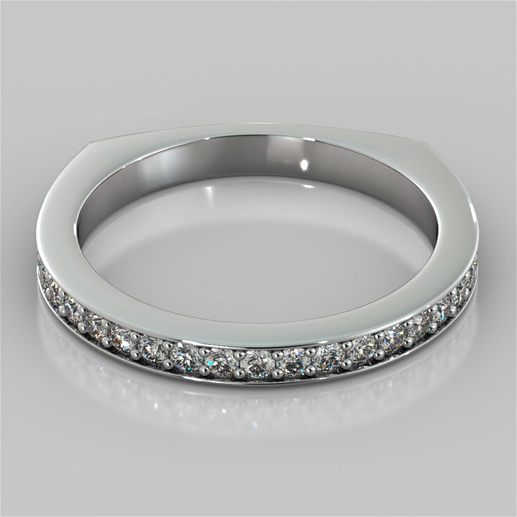 Princess Cut Euro Style Wedding Set With 2 Matching Bands