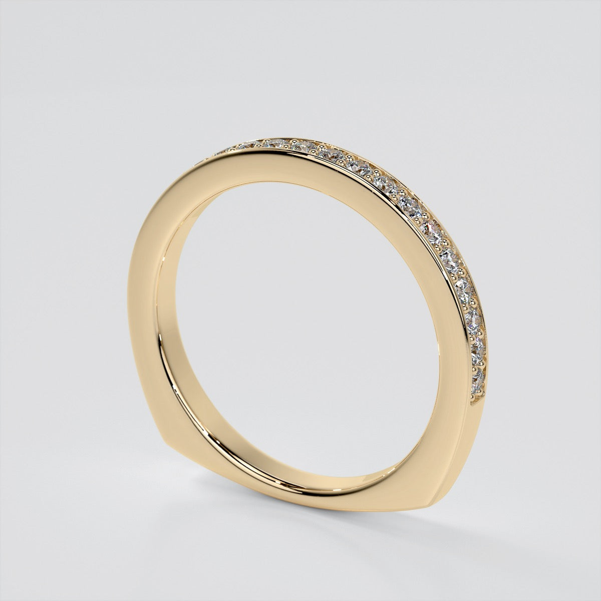 Princess Cut Euro Style Engagement Ring With Accents