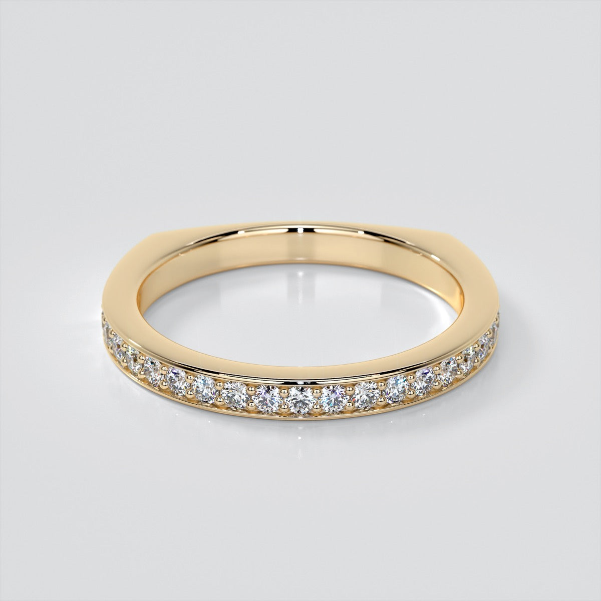 Princess Cut Euro Style Wedding Set With 2 Matching Bands