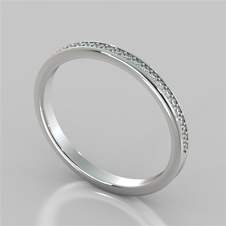 Half Round Beveled Wedding Band