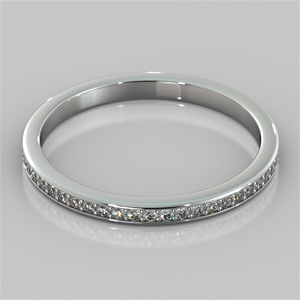 Lab Grown Diamond Princess Cut Pavé Style Halo Engagement Ring