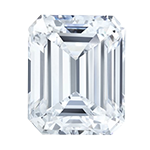 Embrace cut diamond on a white background