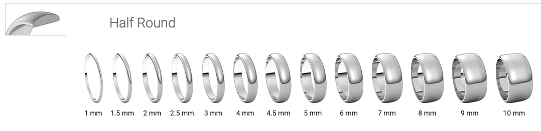 Half Round Standard Fit Band