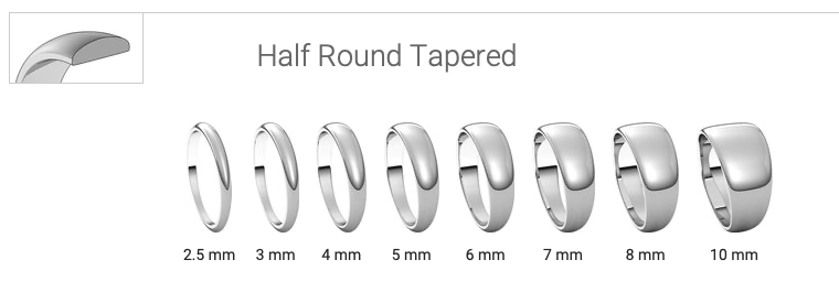 Standard Fit Round Tapered Band