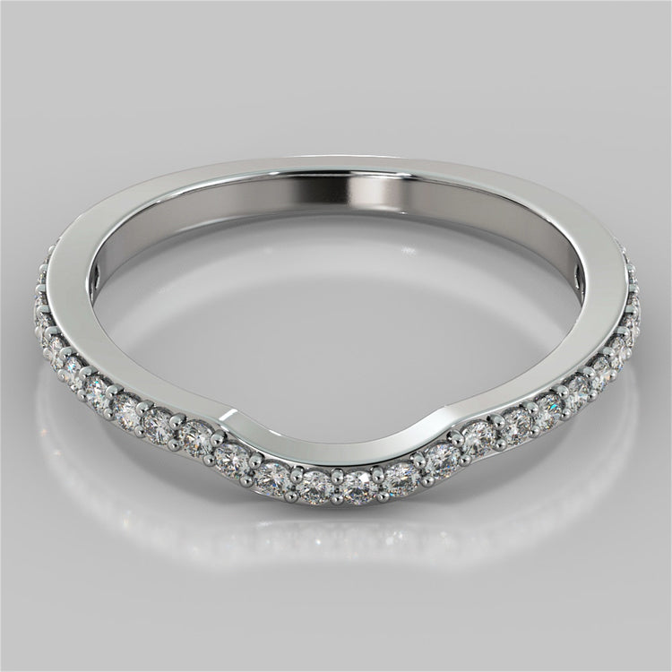 Round Cut Split Shank Wedding Set