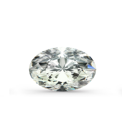 Clear gemstone on a white background