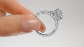 2.50Ct Antique-Style Round Cut Engagement Ring in 14K White Gold