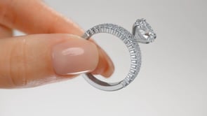 2.0CT Round Cut Lab grown Diamond Brilliant Pavé-Style Engagement Ring