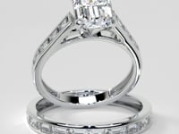 Emerald With Baguettes Engagement Ring