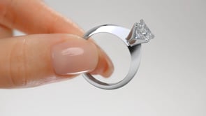 Knife Edge Princess Cut Engagement Ring