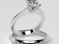 Knife Edge Princess Cut Engagement Ring