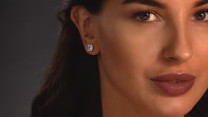 Radiant Cut Stud Earrings