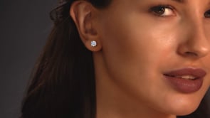 2.0CTW Round Cut Stud Earrings in 14K White Gold (1.0Ct Each)