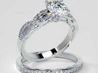 Round Cut Infinity Design Engagement Ring