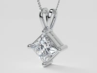 Princess Cut Lab Grown Diamond Pendant